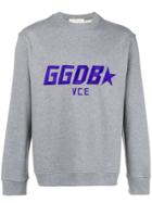 Golden Goose Deluxe Brand Embroidered Logo Sweatshirt - Grey