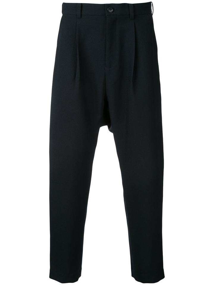 En Route - Cropped Straight Trousers - Men - Polyester - 2, Blue, Polyester