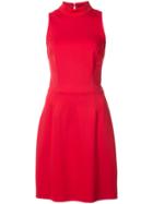 Trina Turk Frill Back Fitted Dress - Red