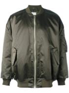 Hed Mayner Large Bomber Jacket, Men's, Size: Medium, Green, Polyester/polyamide