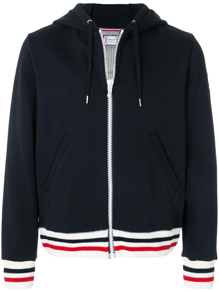 Moncler Gamme Bleu Zipped Hooded Jacket - Blue