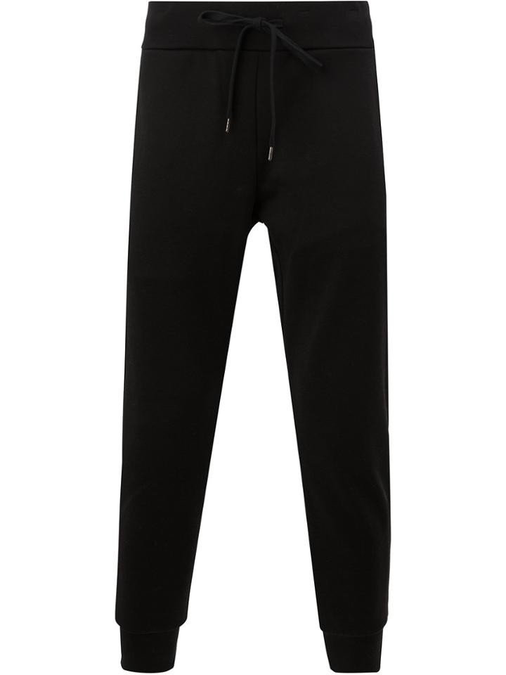Attachment Cropped Drawstring Track Pants - Black