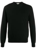 Canali V-neck Cashmere Jumper - Black