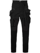 Julius Zipped Cargo Trousers - Black