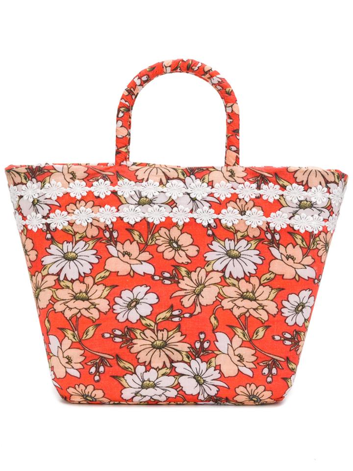 Faliero Sarti Flower Printed Tote - Yellow & Orange