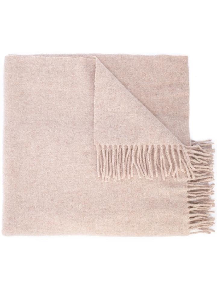 Rag & Bone Large Fringed Scarf - Neutrals