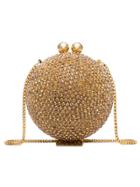 Marzook Gold-tone Halograph Crystal Orb Clutch