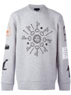 Lanvin 'holy' Print Sweatshirt, Men's, Size: Small, Grey, Cotton/polyamide/viscose