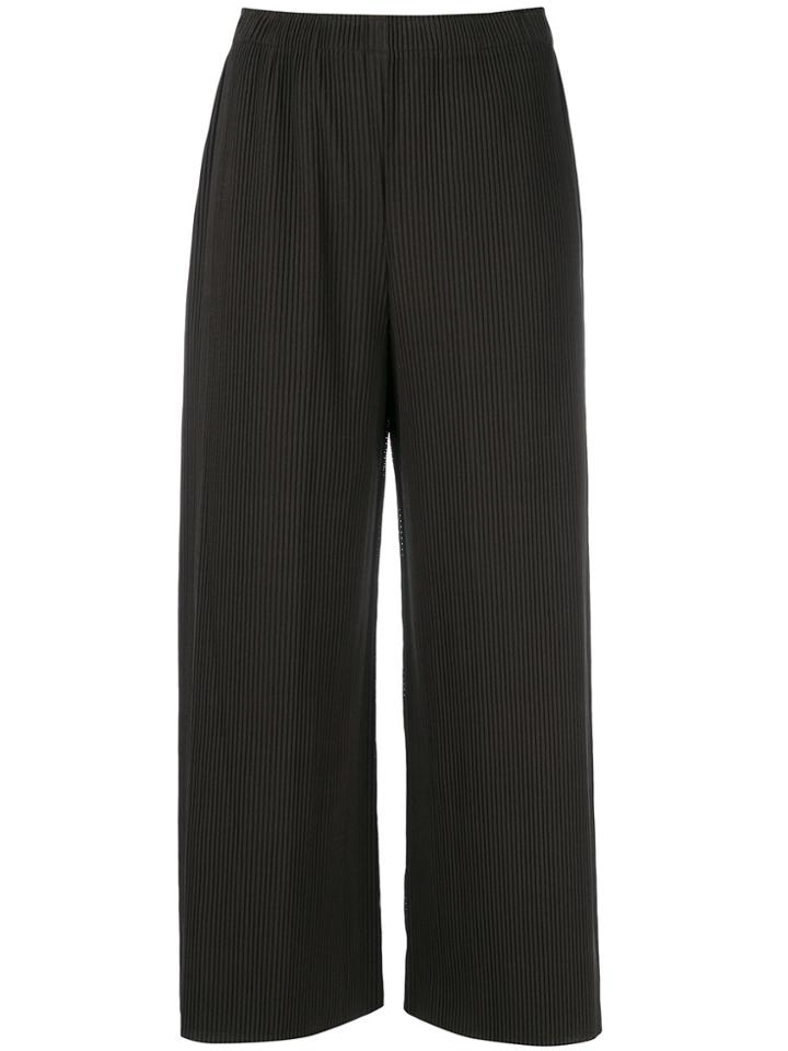 Issey Miyake Cauliflower Cropped Ribbed Trousers - Green