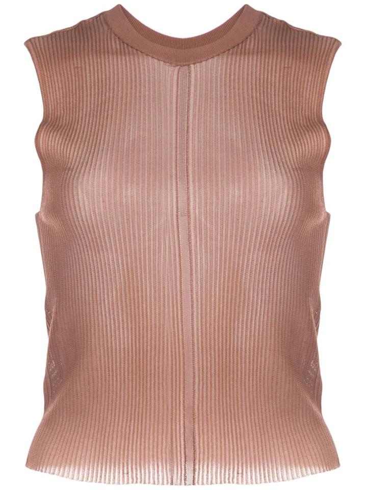 Dion Lee Outline Cropped Vest - Brown