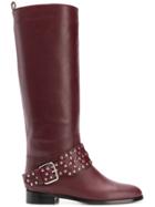 Red Valentino Studded Buckle Boots