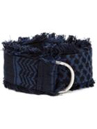 Cecilie Copenhagen Frayed Buckle Belt, Women's, Blue, Cotton