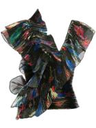 Vionnet Pleated Ruffle Blouse - Black