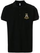 Moschino Teddy Bear Logo Polo Shirt - Black