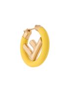 Fendi Mono Logo Earring - Yellow