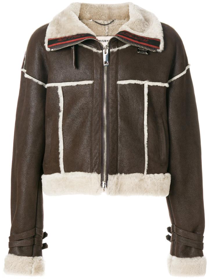 Misbhv Cropped Aviator Jacket - Brown