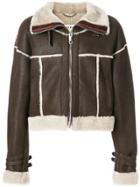 Misbhv Cropped Aviator Jacket - Brown