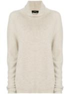 Theory Norman B Roll Neck Sweater - Nude & Neutrals