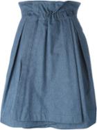 Jil Sander Navy A-line Wrap Skirt
