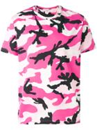 Valentino Camouflage Print T-shirt - Pink & Purple