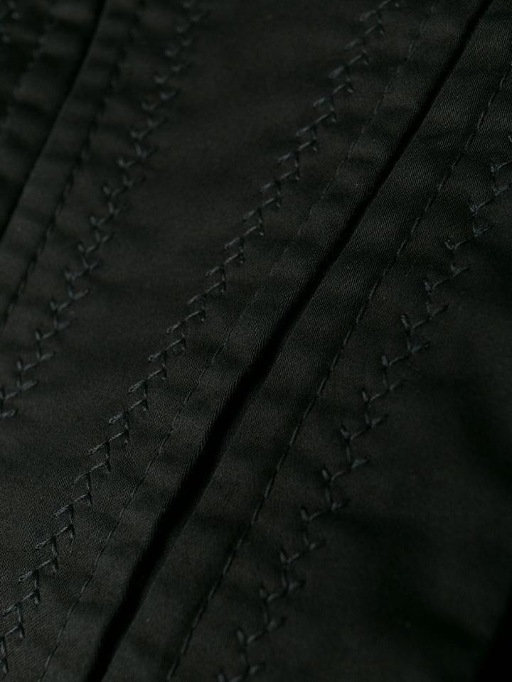 Gucci Pre-owned 1990's Stitched Detailing Fitted Jacket - Black