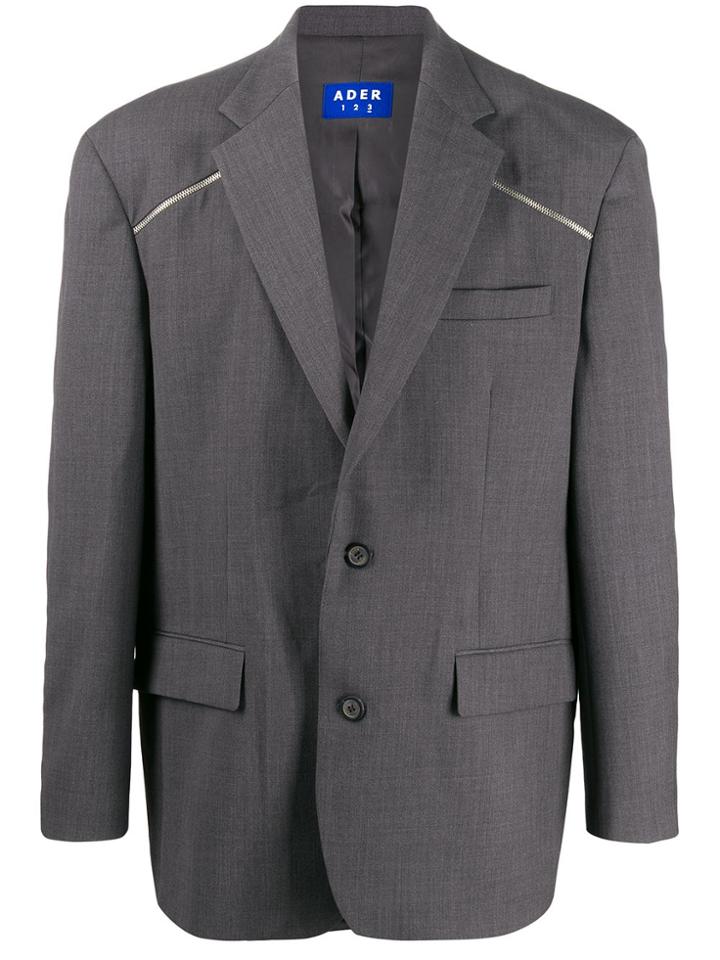 Ader Error Side-zip Detail Blazer - Grey