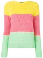 Roberto Collina Colour Block Knit Sweater - Green