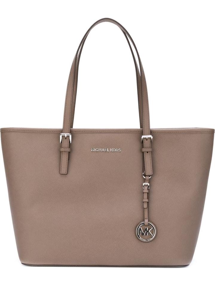 Michael Michael Kors - 'jet Set Travel' Tote - Women - Calf Leather - One Size, Women's, Grey, Calf Leather