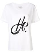 Aje Embellished Fleur Logo T-shirt - White