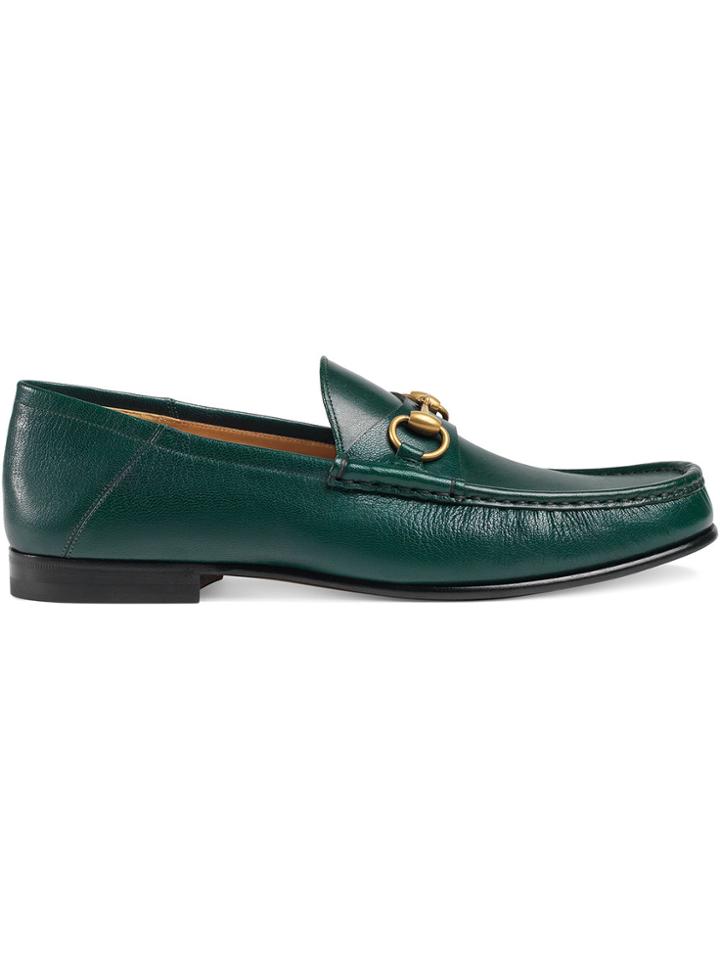 Gucci Horsebit Leather Loafers - Green