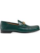 Gucci Horsebit Leather Loafers - Green