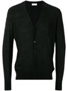 Ballantyne - V-neck Cardigan - Men - Silk/linen/flax - 48, Black, Silk/linen/flax