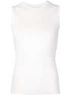 Carolina Herrera Fine Knit Tank Top, Women's, Size: Xl, Nude/neutrals, Silk/cashmere