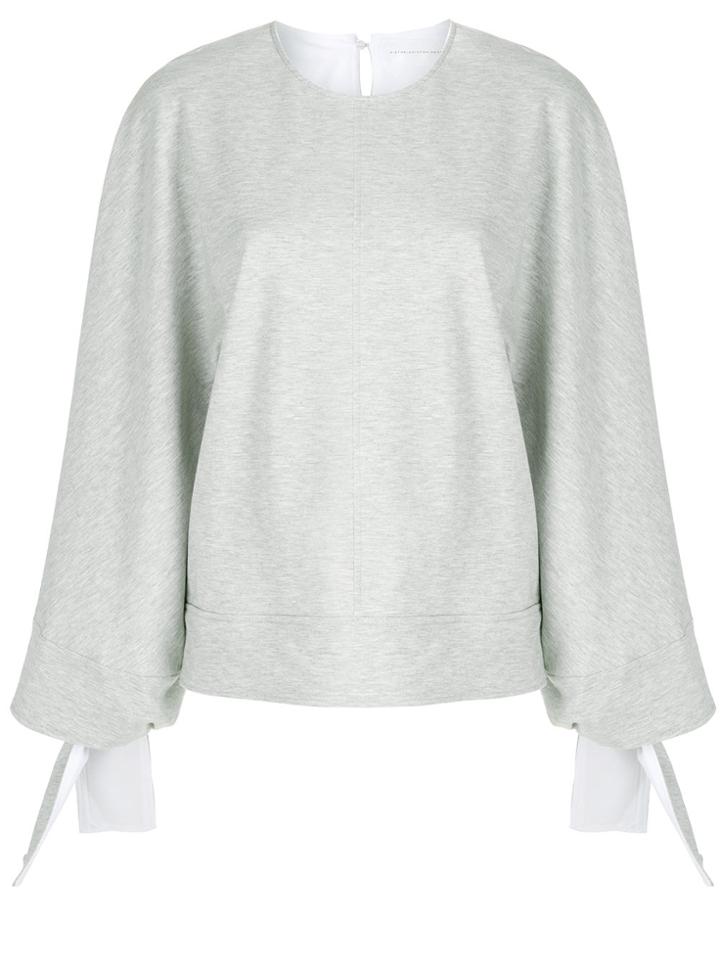 Victoria Victoria Beckham Tie Cuff Sweater - Grey