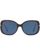 Prada Eyewear Oversized Frame Sunglasses - Brown