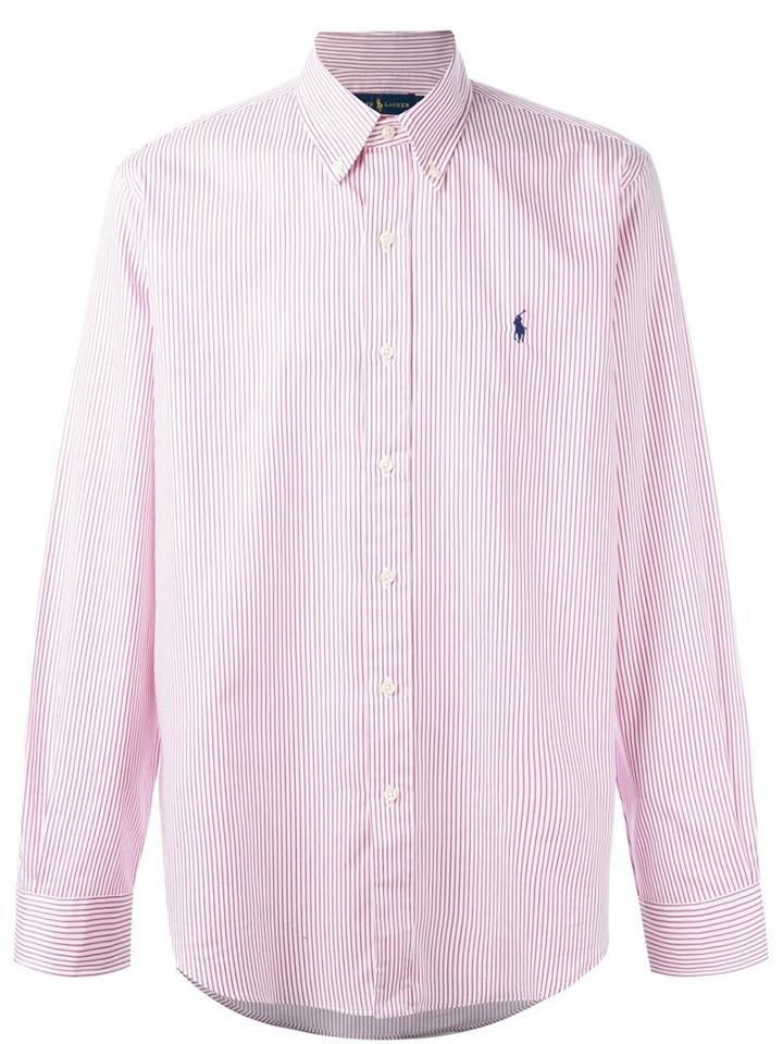 Polo Ralph Lauren Striped Button Down Shirt, Men's, Size: Xxl, White, Cotton