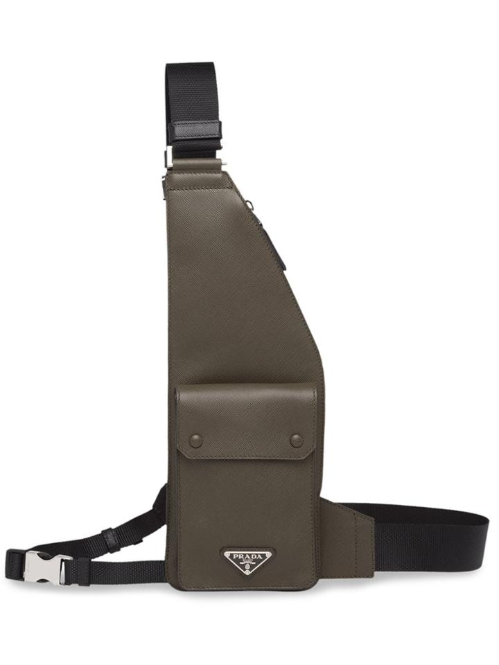 Prada Crossbody Bag In Saffiano Leather - Green