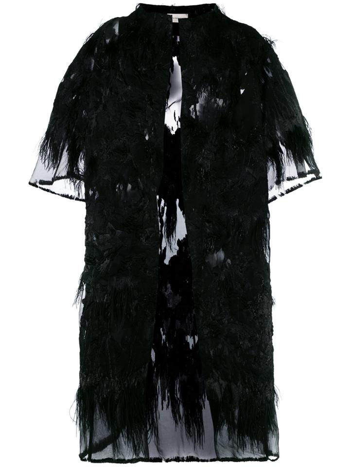 Faith Connexion Sheer Embellished Coat - Black