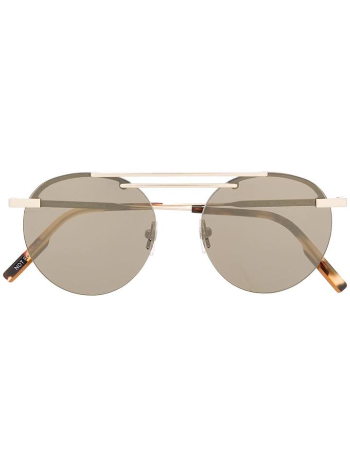 Ermenegildo Zegna Round Sunglasses - Gold