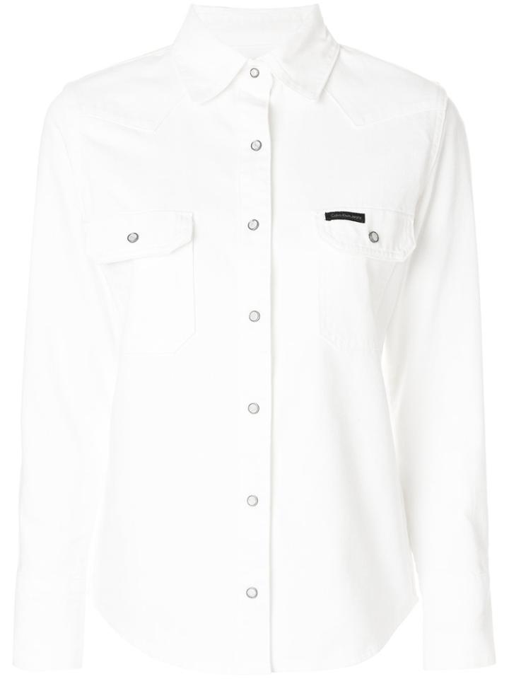 Calvin Klein Jeans Denim Shirt - White