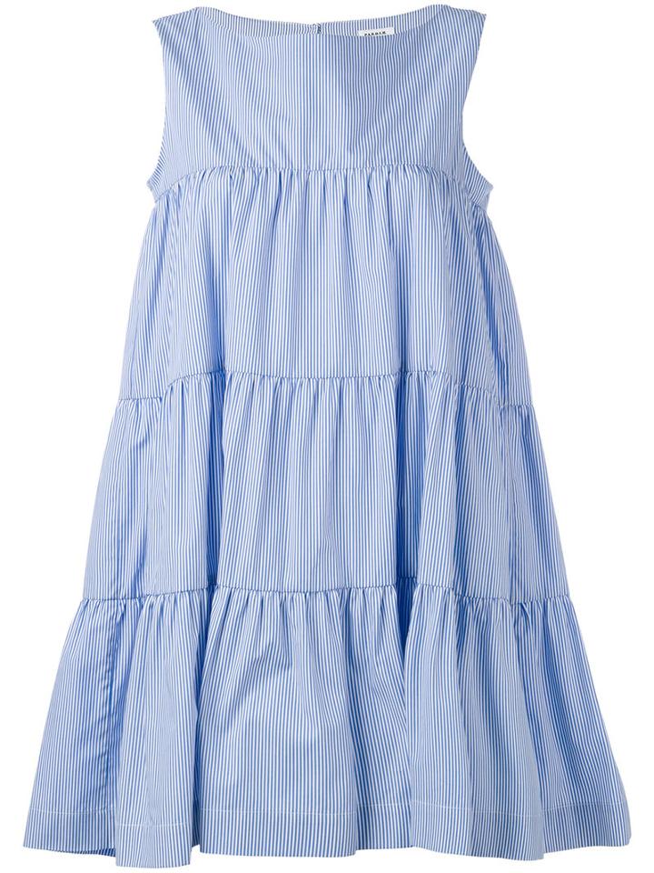 P.a.r.o.s.h. Tiered Mini Dress, Women's, Size: Medium, Blue, Cotton