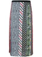 Carven Pleated Multi-print Skirt - Multicolour