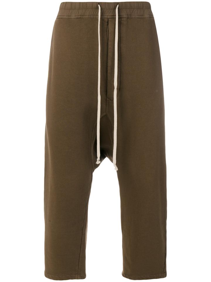 Rick Owens Drkshdw Drawstring Cropped Pants - Brown