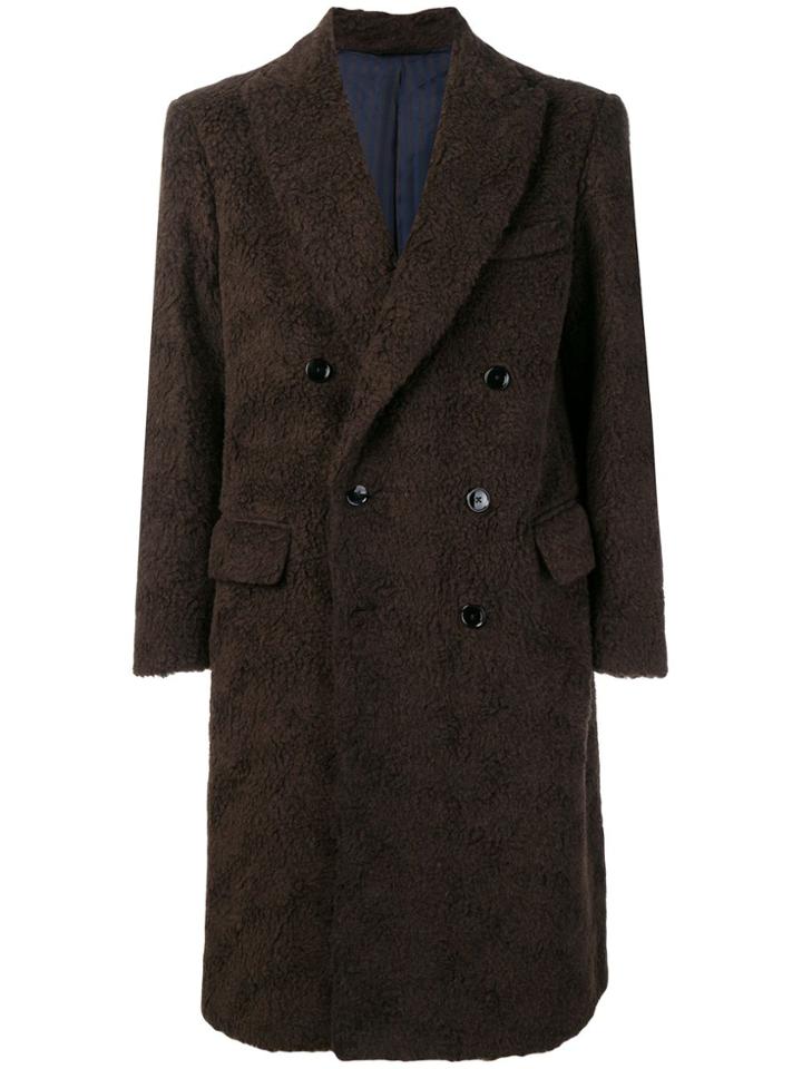 Mp Massimo Piombo Double Breasted Coat - Brown