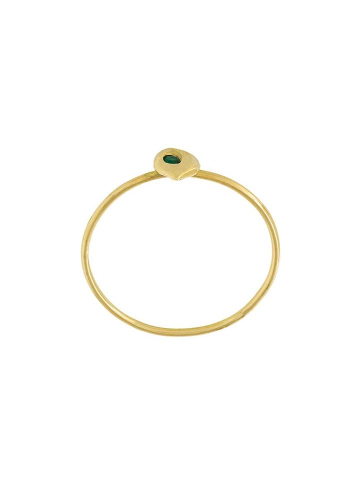 Natasha Collis Emerald Stacking Ring, Women's, Size: M 1/2, Metallic