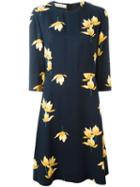 Marni Dawntreader Print Midi Dress, Women's, Size: 44, Blue, Viscose/silk