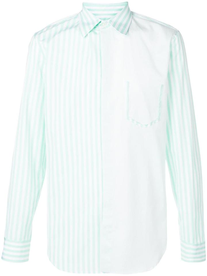Maison Margiela Striped Button Down Shirt - Green