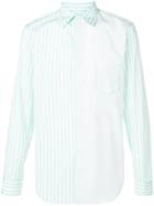 Maison Margiela Striped Button Down Shirt - Green