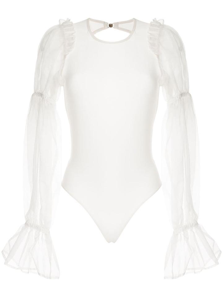 Maggie Marilyn Eyes Wide Open Bodysuit - White