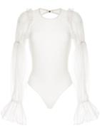 Maggie Marilyn Eyes Wide Open Bodysuit - White